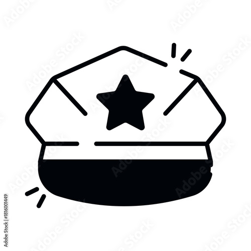 Trendy vector design of police cap