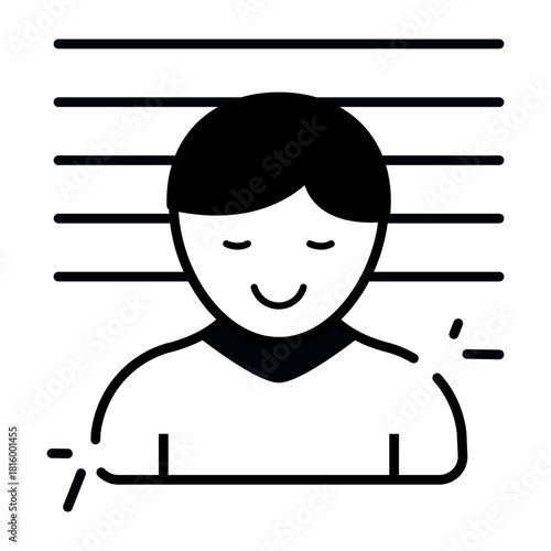 Unique design icon of prisoner 