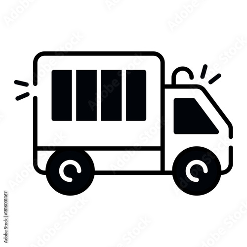 Prisoner van icon in unique design 