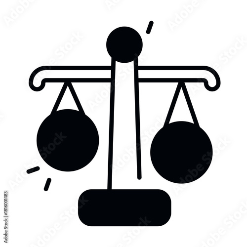 Unique design icon of justice 