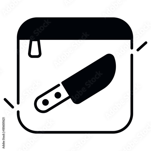 Trendy vector design of knife 
