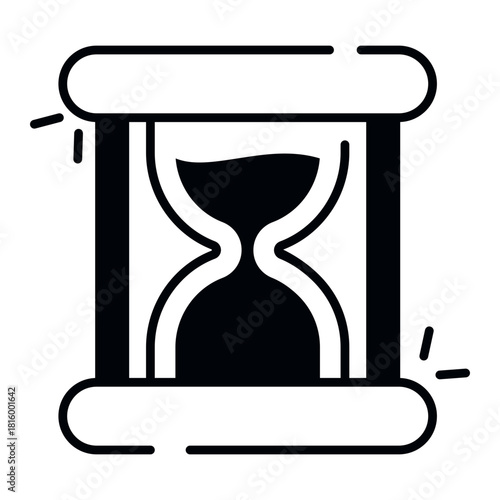 Vector design of hourglass, vintage timer 
