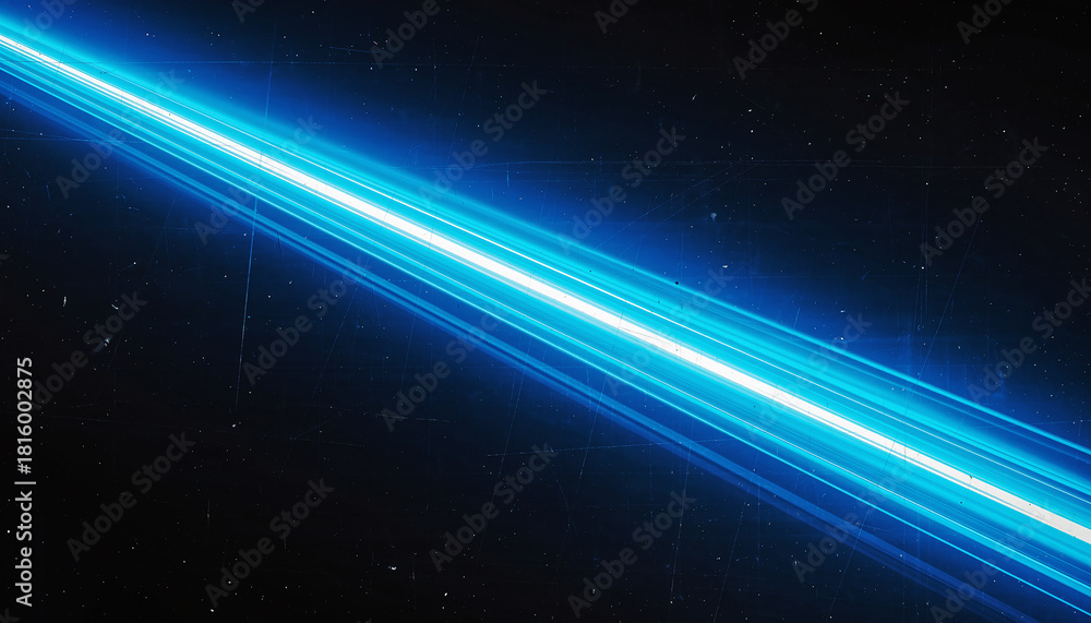 Obraz premium Bright Blue Light Streaks on Dark Textured Background