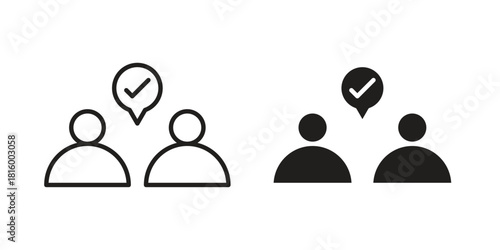 Partnership icons in different style, sign or symbol, suitable for apps and websites