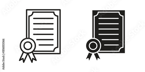 Patented icons in different style, sign or symbol, suitable for apps and websites