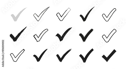 Check Mark Variety A Collection of Tick Symbols in Different Styles