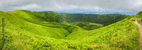 Panoramic view Caldeira Faial, Azores, Portugal