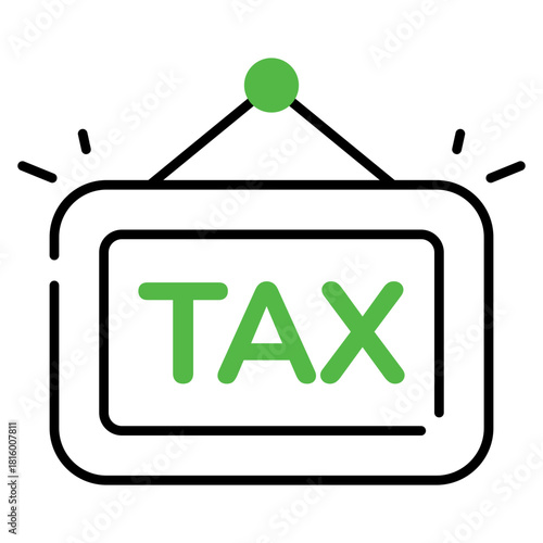 A premium download icon of tax board 