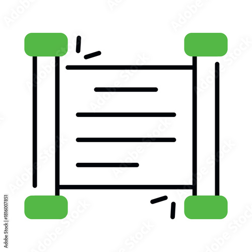 A beautiful design icon of scroll letter 