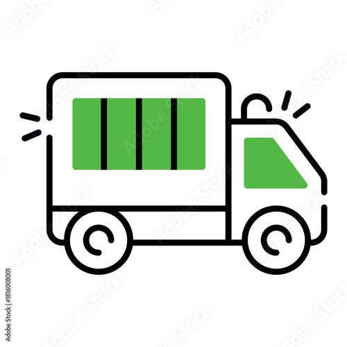 Prisoner van icon in unique design 