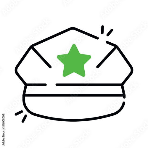 Trendy vector design of police cap