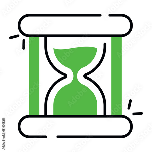 Vector design of hourglass, vintage timer 