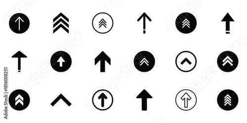 Swipe up icon set isolated on white background for stories design. Vector stock illustration, eps 10