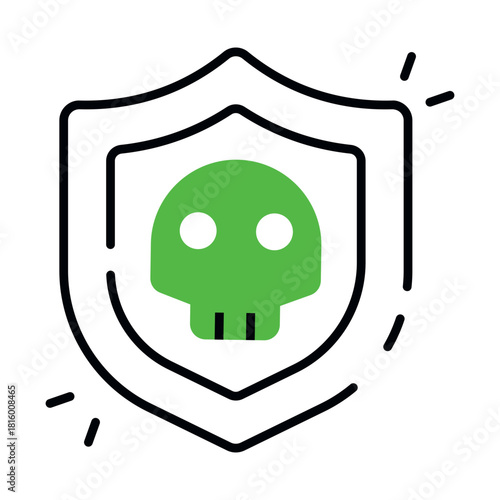 A premium download icon of security hacking 