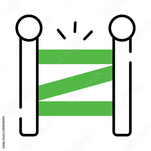 Trendy vector design of road block board