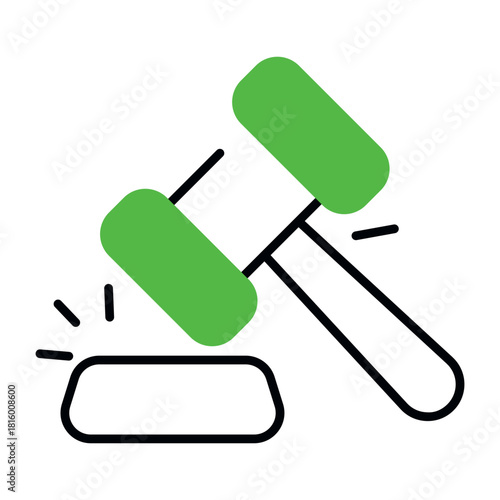 An editable design icon of auction