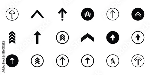 Swipe icon vector set. Scroll illustration sign collection. Arrow symbol. Arrow up web icons. Swipe symbols for web and mobile app.