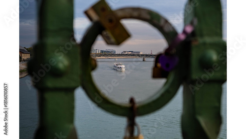 Photography a boat on the danube