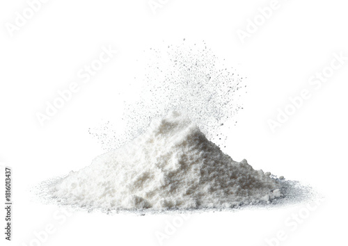 Wallpaper Mural Heap of white powder, fluffy and uneven, on black backdrop Torontodigital.ca