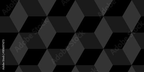 Cubic pattern and seamless cube grid hexagon technology background. Geometric pattern illustration mosaic, square and triangle wallpaper.	
