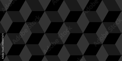 Cubic pattern and seamless cube grid hexagon technology background. Geometric pattern illustration mosaic, square and triangle wallpaper.	
