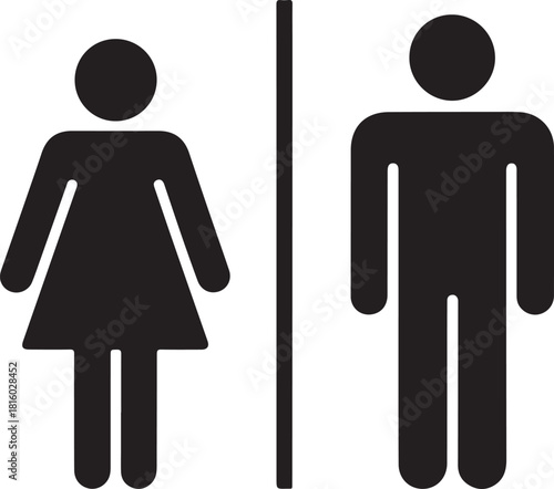 Man and woman toilet sign silhouette