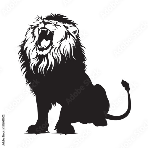 lion vinyl ready vector illustration eps