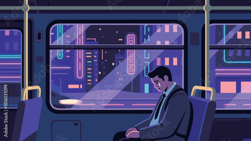 Urban Melancholy on a Late-Night Commute