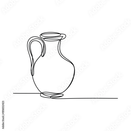 Simple line drawing of an ancient greek amphora