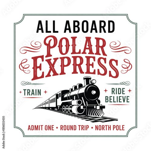 Polar Express Ticket svg, Polar Express png, Christmas sign svg, All Abroad Train Ride svg,Polar Express Believe Christmas PNG, North Pole Magic Png,