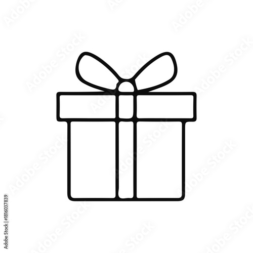 Gift Box Illustration - Festive Present Icon for Celebrations and Special Occasions 