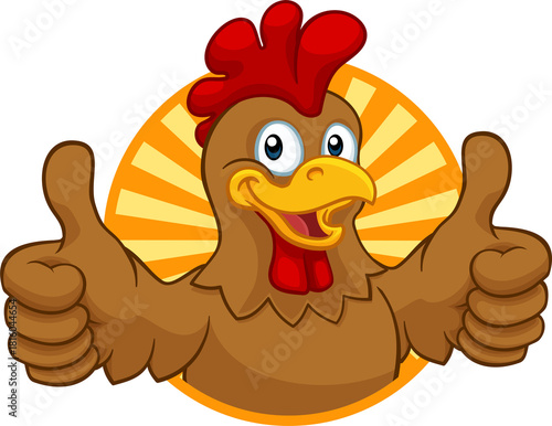 A chicken cartoon rooster c...