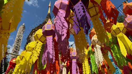 prayer flags on the roof