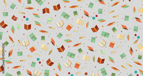 Colorful confetti seamless pattern background illustration