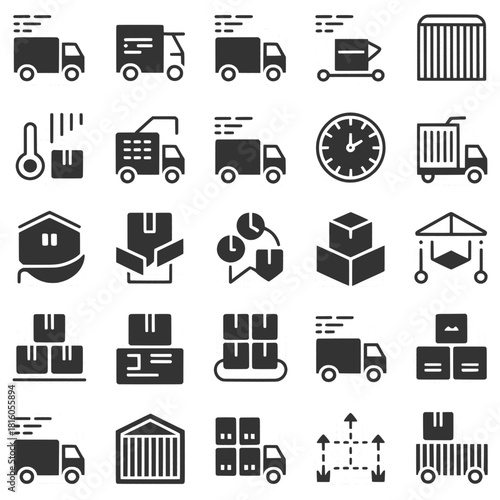 “Supply Chain Micro Icons — Last-mile, Cold Chain, ETA, Backorder“ Icon Set with clean pixel perfect designs that are editable scalable and ideal for web, apps, print and branding across all Creative 