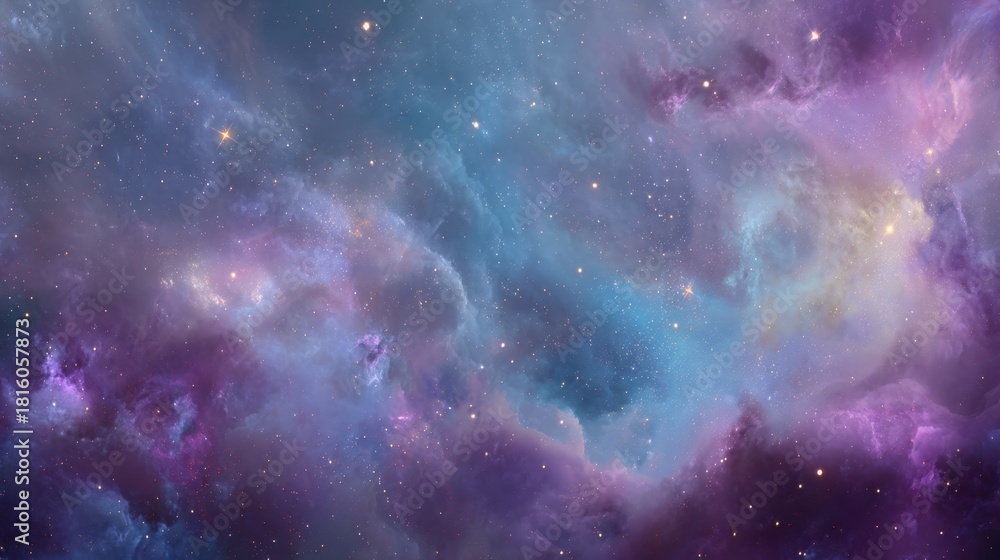 Obraz premium Galaxy full of twinkling stars and cosmic dust. Universe background with deep space nebula. Astrology and astronomy concept for wallpaper or art.