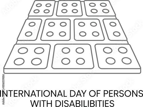 Vector art of tactile paving surface for visually impaired accessibility 