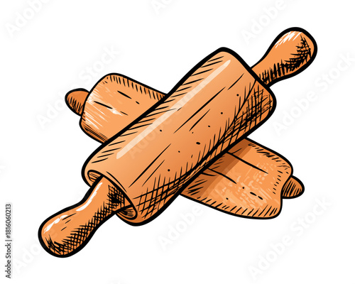 Old wooden toy dog and horse illustration with bone object design