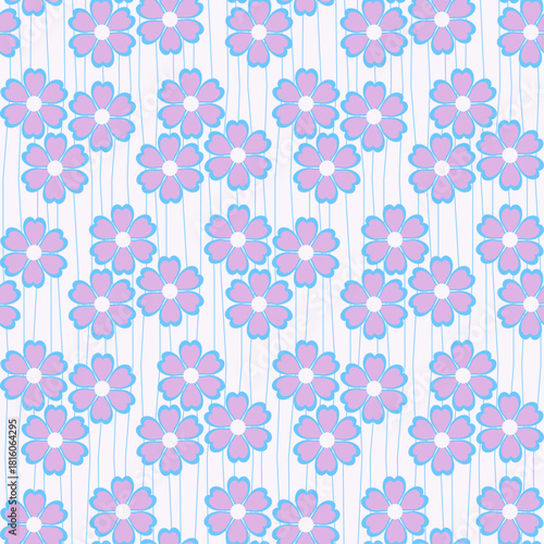 seamless floral pattern vector texture spring nature flowers summer leaf design