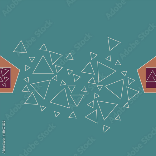 Transformative Teal geometric background textures, backdrop
