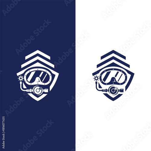 logo with anchor elements and ship