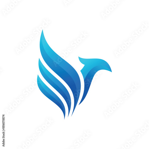 blue falcon or phoenix logo
