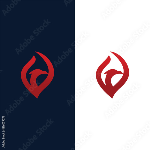 falcon phoenix fire logo icon