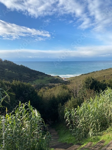 path to Erretegia beach in Bidart, French Basque Country 