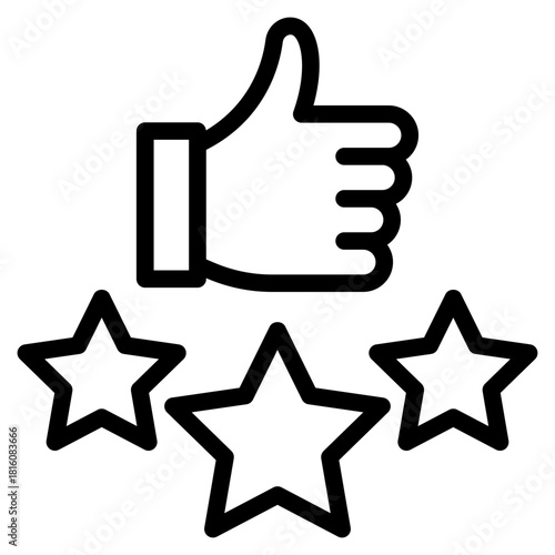 Clean Satisfaction icon in vector illustration Simple modern line style for apps, reports, and digital dashboards.