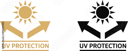 UV Protection Icon Vector Illustration for Product Design