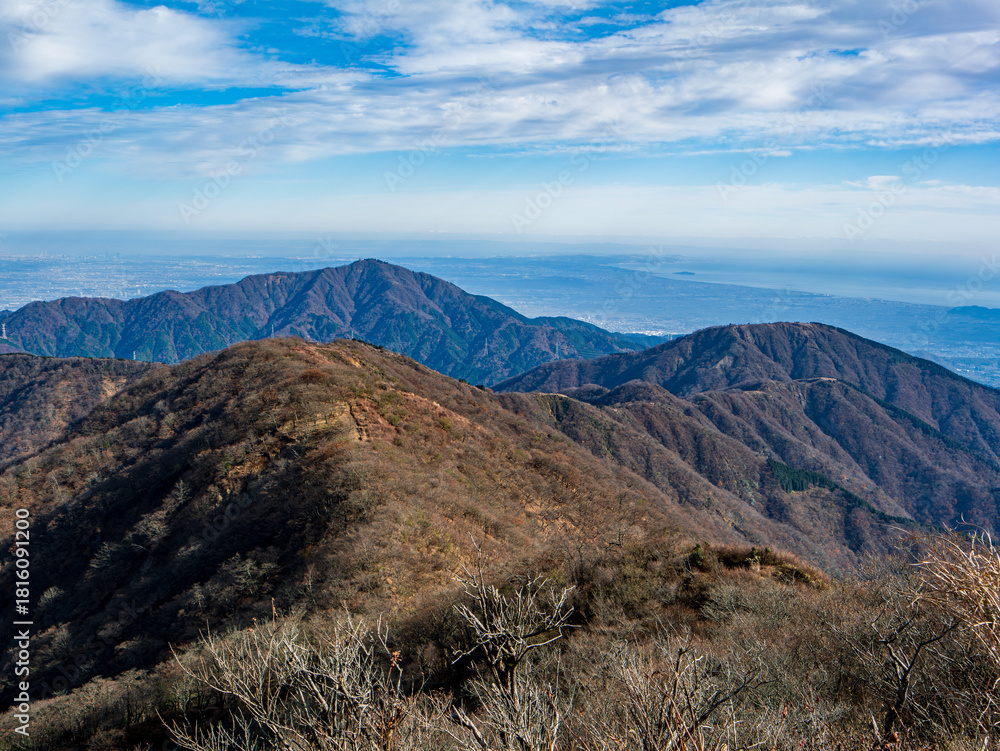 Fototapeta premium 塔ノ岳から望む表尾根