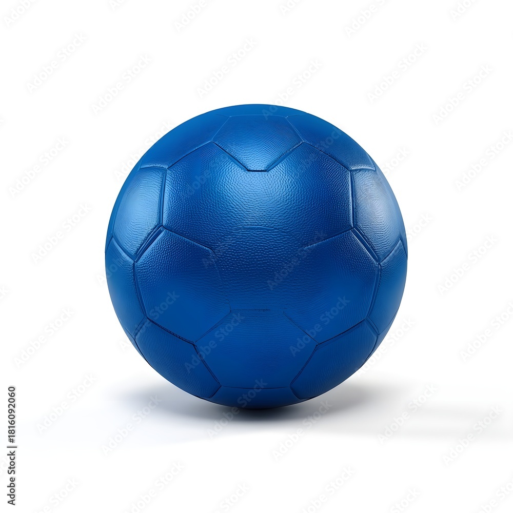 Fototapeta premium Modern Blue Handball Ball with Panel Design