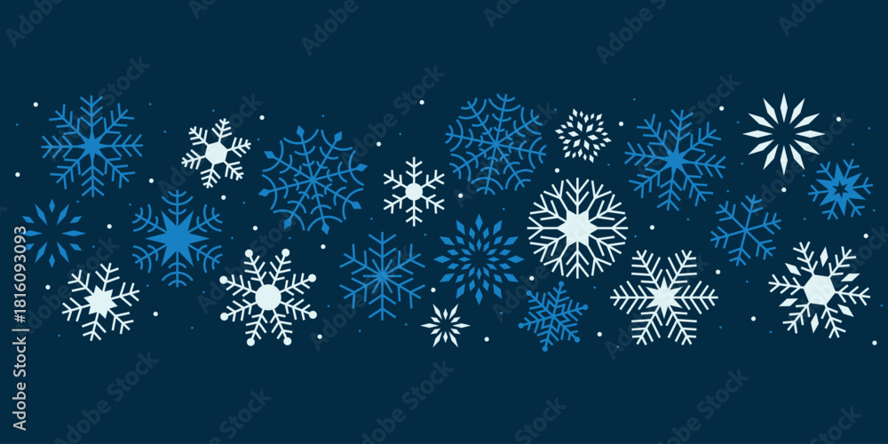 Naklejka premium winter snowflake background, design element for christmas