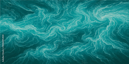 A shimmering, abstract blue water surface texture creates a clear, summer pool background with light ocean waves and ripple reflections